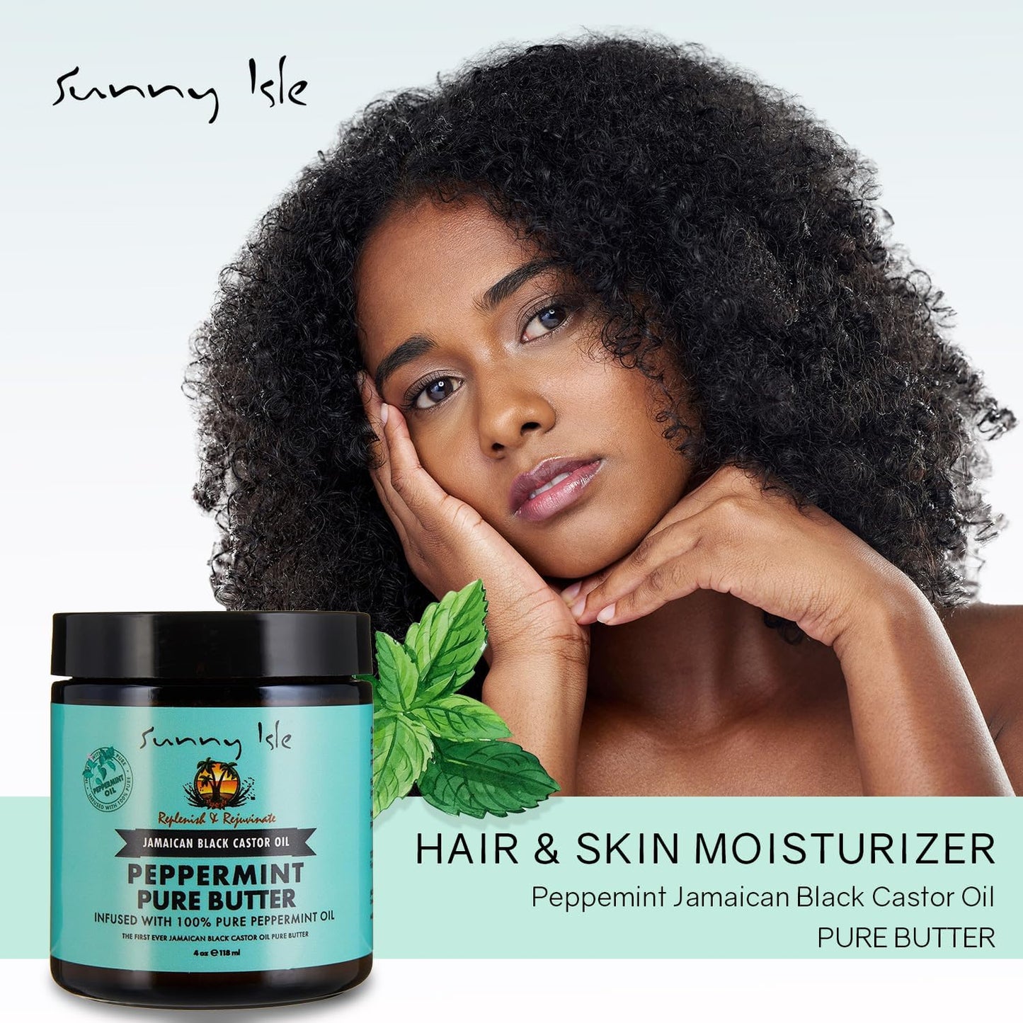 Sunny Isle Jamaican Black Castor Oil Pure Butter infused with Peppermint Oil 118ml