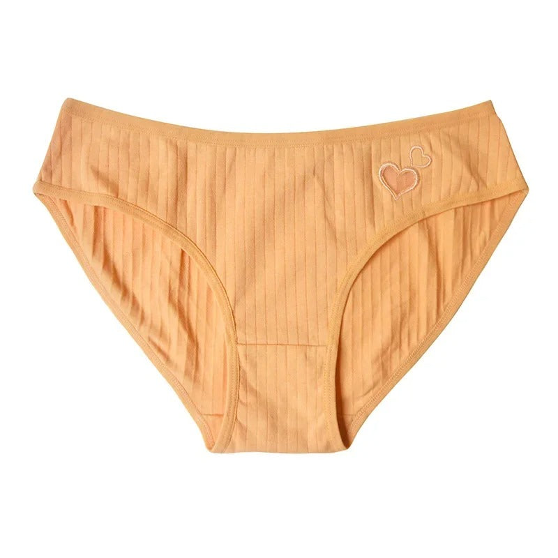 1pcs Women Panties Sexy Underwear Student Cute Mid-Waisted Briefs Female Ventilation Soft Cotton Women's Underpants