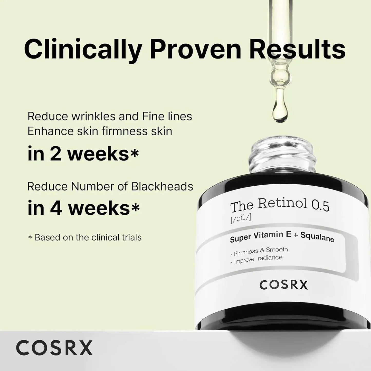 COSRX Retinol 0.5 Oil, Anti-aging Serum with 0.5% Retinoid Treatment for Face, Reduce Wrinkles, Fine Lines, & Signs of Aging
