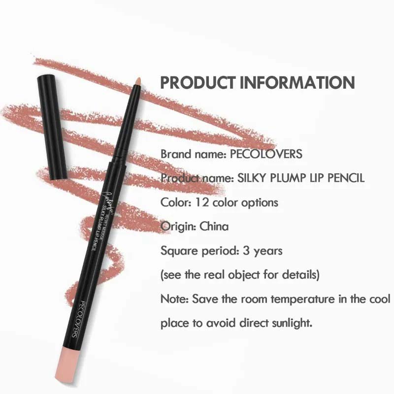 Waterproof Matte Lipliner Pencil Red Contour Tint Lipstick Long Lasting Non-stick Cup Moisturizing Lips Makeup