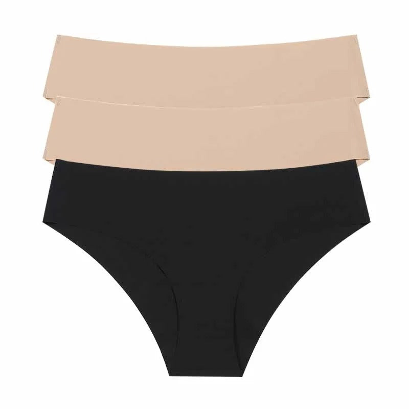 Seamless Panties for Women Breathable Low Waist Sexy Underwear Solid Silk Panties Brief Female Lingerie