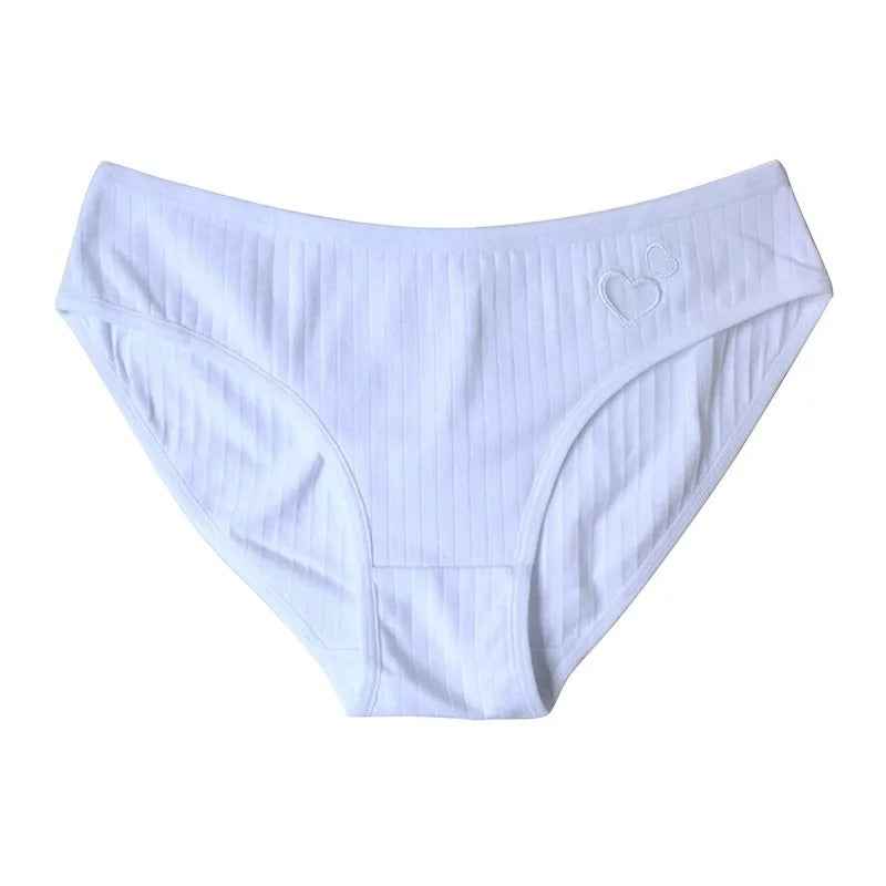 1pcs Women Panties Sexy Underwear Student Cute Mid-Waisted Briefs Female Ventilation Soft Cotton Women's Underpants
