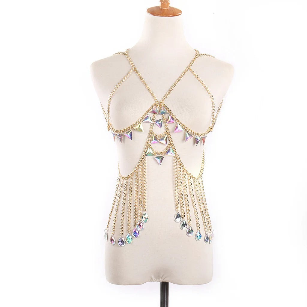 European and American Accessories New Summer Sexy Hollow Glow Body Chain