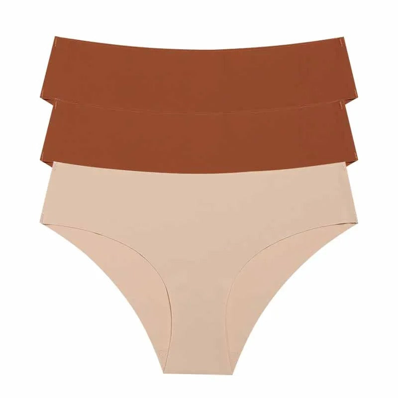 Seamless Panties for Women Breathable Low Waist Sexy Underwear Solid Silk Panties Brief Female Lingerie