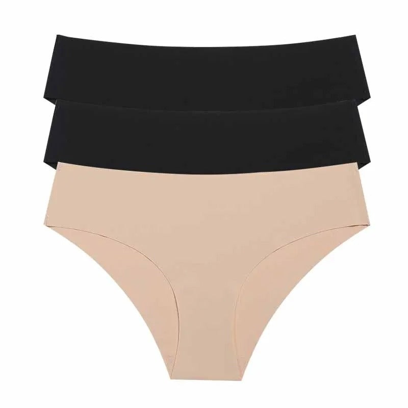 Seamless Panties for Women Breathable Low Waist Sexy Underwear Solid Silk Panties Brief Female Lingerie