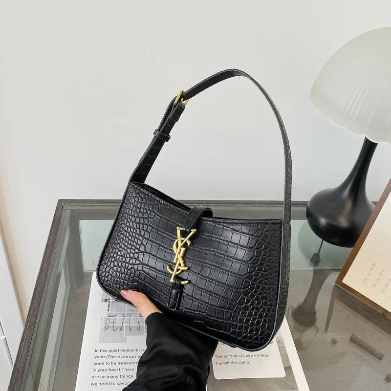 Crocodile Pattern Underarm Bag Versatile Handbag