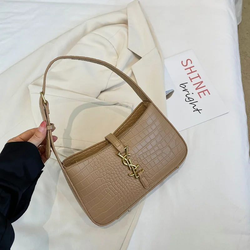 Crocodile Pattern Underarm Bag Versatile Handbag