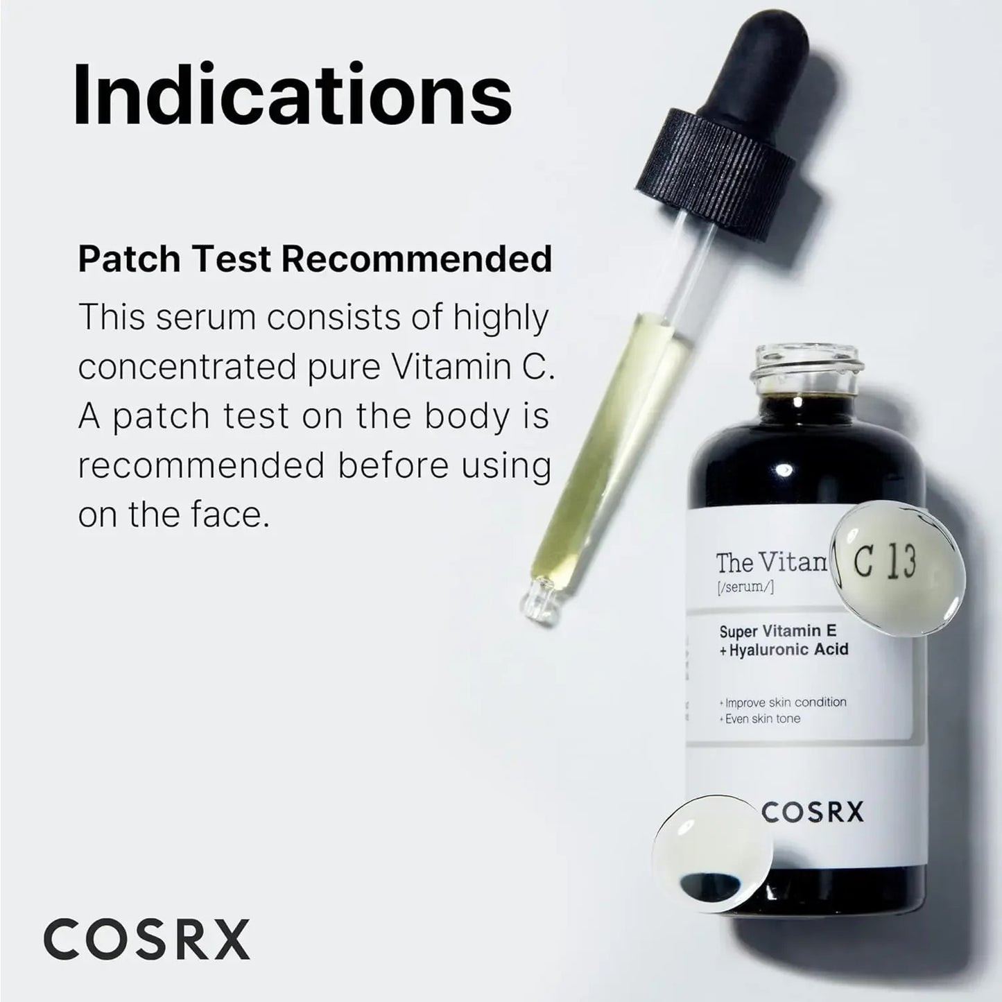 COSRX Pure Vitamin C 13% Serum with Vitamin E & Hyaluronic Acid, Brightening & Hydrating Facial Serum for Fine Lines, 20ml