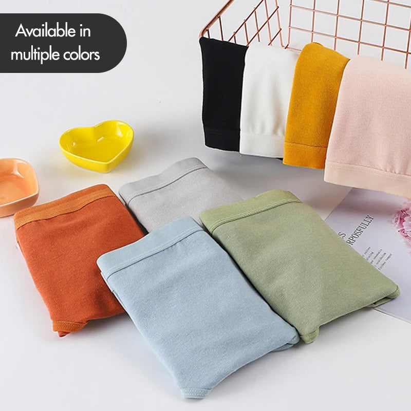 8pcs Women Panties Girl Plus Size Underwear High Waist Briefs Breathable Solid Color Soft Female Lingerie