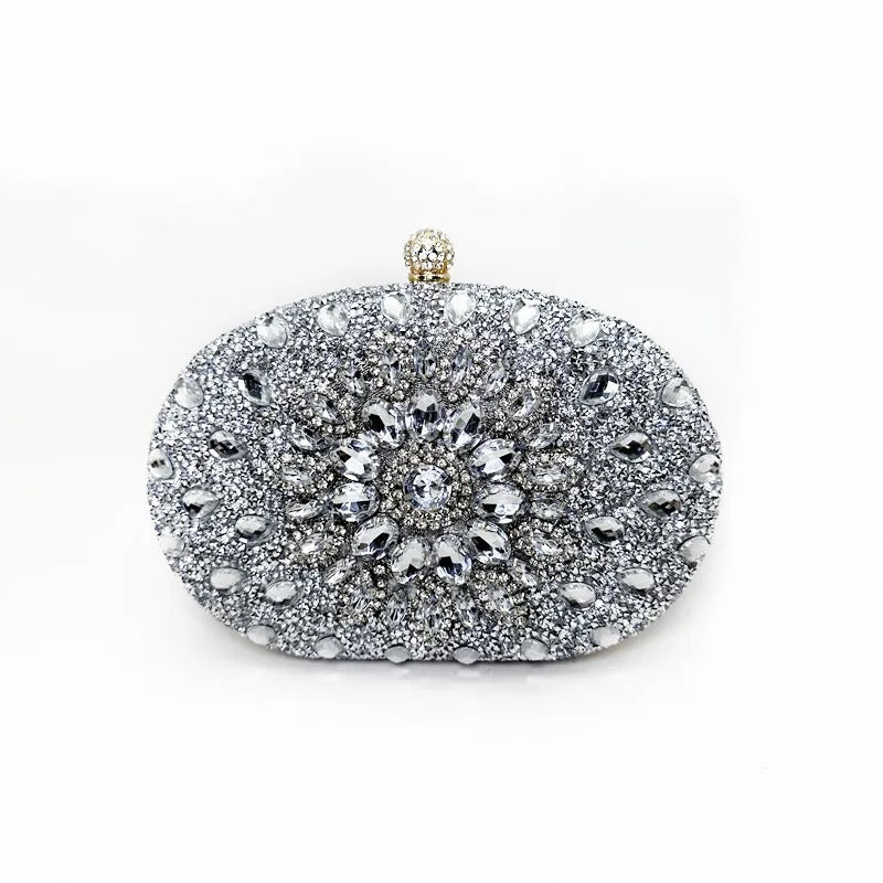 Diamond Women Luxury Clutch Evening Bag Wedding Crystal Ladies Cell Phone Pocket Purse Female Wallet for Party Quality Gift
