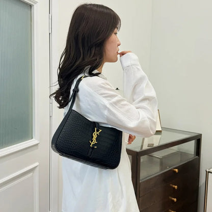 Crocodile Pattern Underarm Bag Versatile Handbag