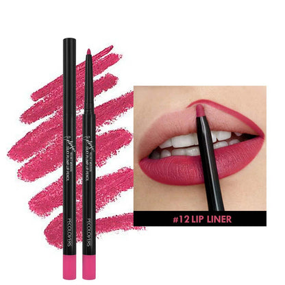 Waterproof Matte Lipliner Pencil Red Contour Tint Lipstick Long Lasting Non-stick Cup Moisturizing Lips Makeup