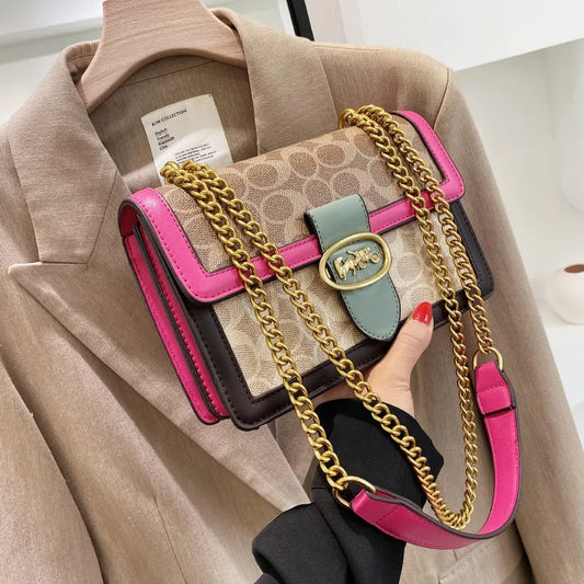 Women's Luxury Handbags Fashion Retro Chain Bag Instagram Versatile Crossbody Shoulder Bag Small Square Bag
