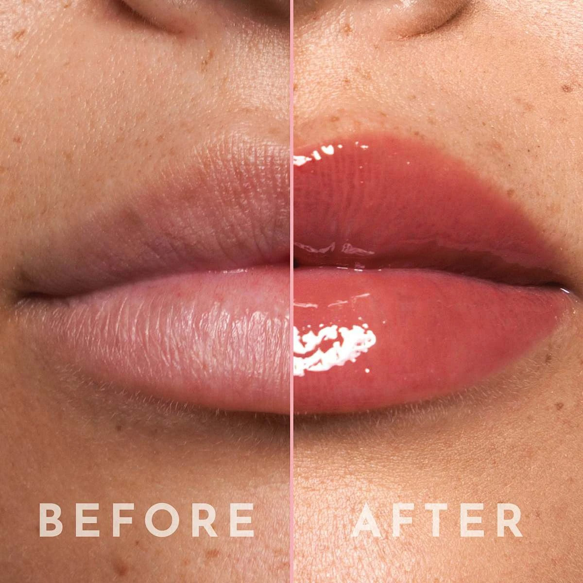 PHOFAY Rose Blooming Hydrating Lip Gloss Moisturizing Lasting Pudding Lip Glaze Hydrating Waterproof Glossy Lip Gloss Makeup