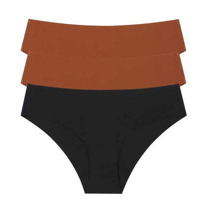 Seamless Panties for Women Breathable Low Waist Sexy Underwear Solid Silk Panties Brief Female Lingerie