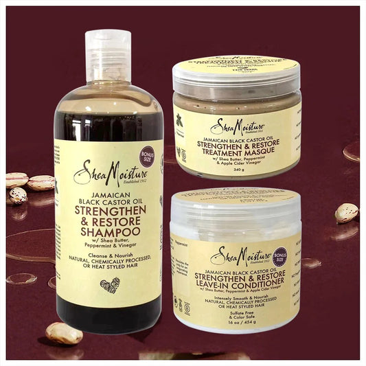 Shea Moisture Shampoo Conditioner and MASQUE Set Jamaican Black Castor Oil