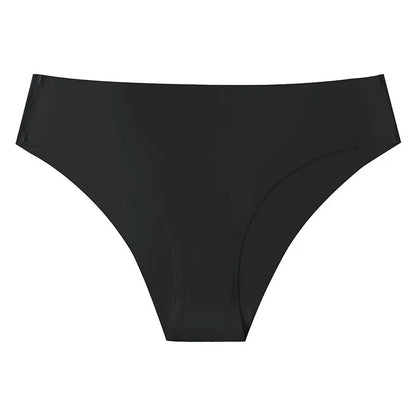 Seamless Panties for Women Breathable Low Waist Sexy Underwear Solid Silk Panties Brief Female Lingerie