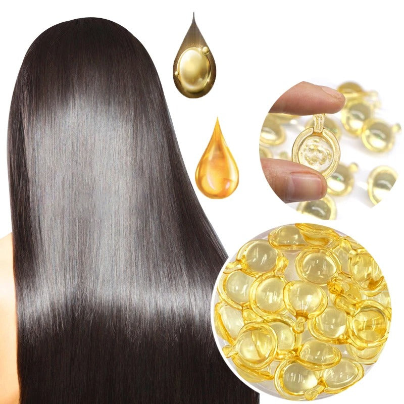 10Pcs Hair Vitamin Capsule Pro Keratin Complex Oil Smooth Silky Hair Serum Anti Hair Loss Hair Mask Repair Damaged