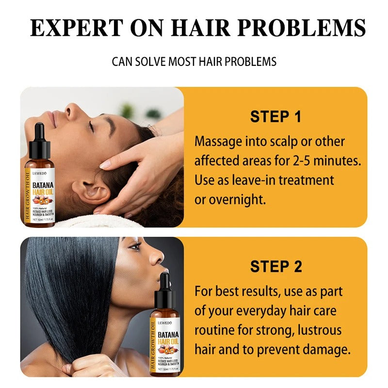 100% Pure And Natural Batana Oil For Treating Hair Loss Anti-Breakage Hair