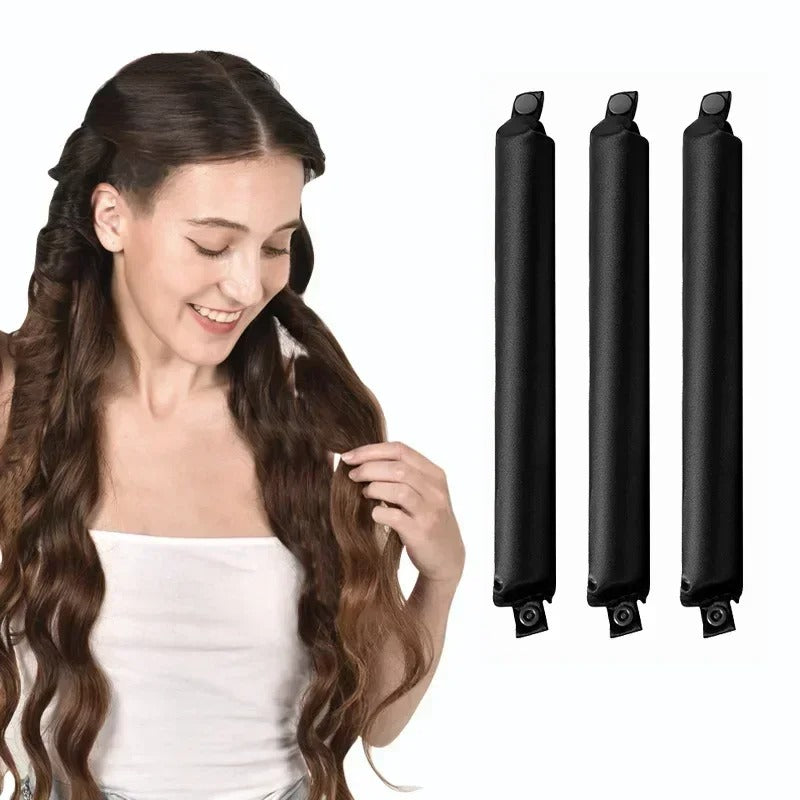 Heatless Hair Curler Curling Rod Headband No Heat Hair Rollers Satin Lazy Curls Soft Curlers
