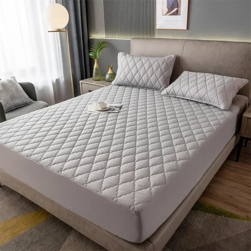 Machine Washable Waterproof Diamond Patterned Bed Sheet for  King, Queen, Full, and Twin