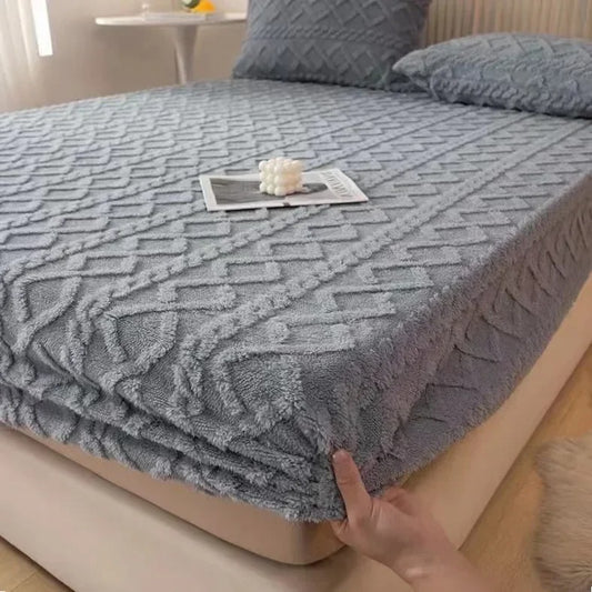 Taff Velvet Soft Woolen Blanket for Bedding with Elastic Band for  King, Queen, Full, and Twin