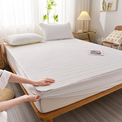Antibacterial Quilted Bed Sheet Non-Slip Bed Cover Mattress for  King, Queen, Full, and Twin Bedsheets