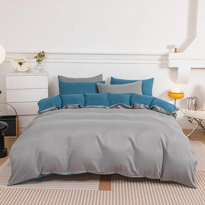 Microfiber Bedding Set,3pcs Comforter Cover with 2 Pillowcase for  King, Queen, Full, and Twin Bedsheets