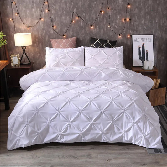 Pinch Pleat Art Work Duvet Cover With Pillowcases Cover for  King, Queen, Full, and Twin Bedsheets