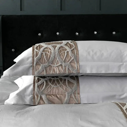 Grey White Bed Sheet Pillowcase Duvet Cover Set for  King, Queen Full, Twin Bedsheets