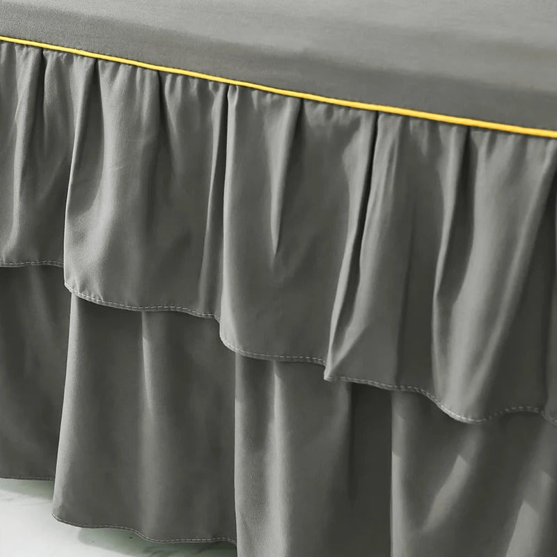 Skirt Ruffled Bedskirt Bed Wrap Around Cover Non-slip Mattress Cover for  King, Queen Full, Twin Bedsheets