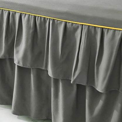 Skirt Ruffled Bedskirt Bed Wrap Around Cover Non-slip Mattress Cover for  King, Queen Full, Twin Bedsheets