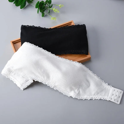 Women Invisible Chest Fashion Sexy Tube Top Inside Dress Lace Side Female Lingerie