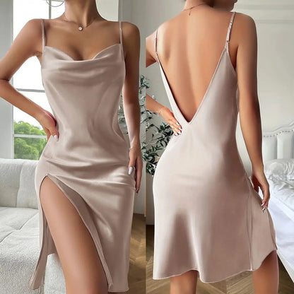 Nightgown Sexy Backless Spaghetti Strap Nightdress Sleepwear