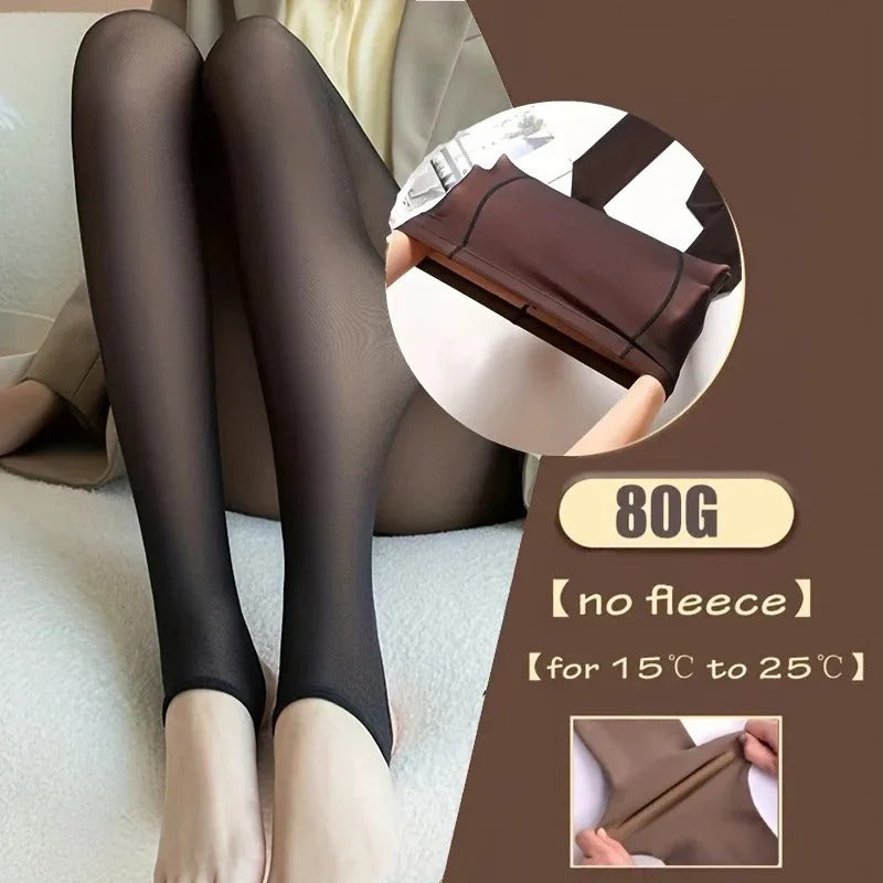 Fake Translucent Pantyhose, High Waist Slim Anti-snag Pantyhose, Women's Lingerie & Hosiery