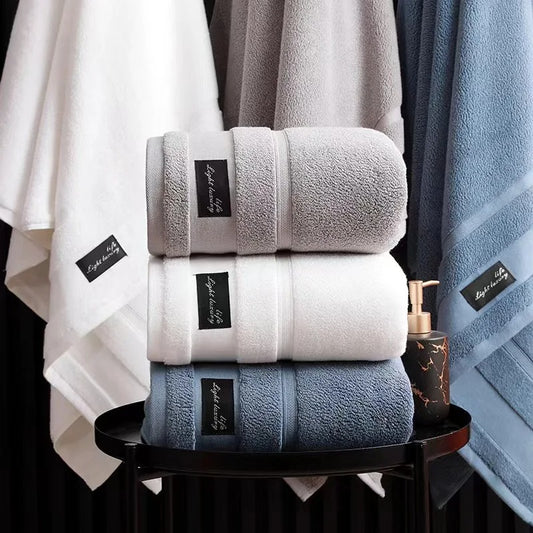 Inyahome 100% Cotton Shower Towels Bath Towel
