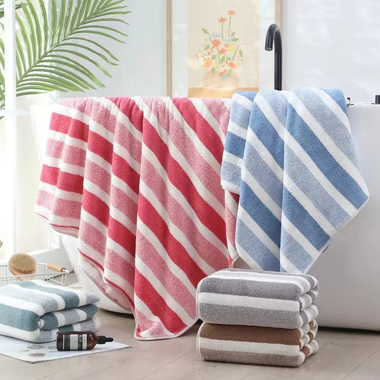 Household Thick Absorbent Bath Towels 2 Soft Face Towels