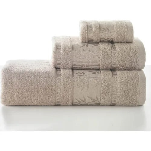 Varol Flora Bamboo Bath Towel 90X150 - Beige