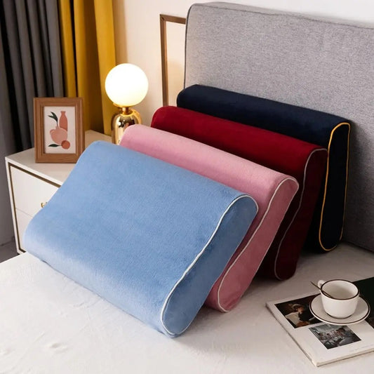 Multicolor Milk Velvet Pillow Case Memory Neck Pillowcase