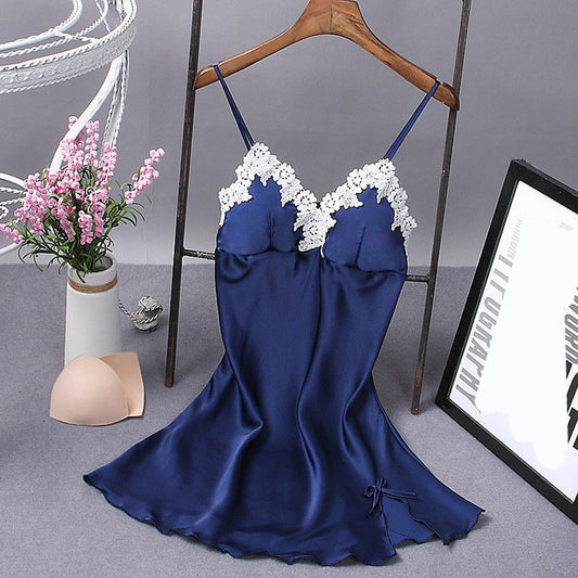 Ladies Sexy Silk Satin Lingеrie Cute Sexy Passionate Sleepwear Nightgown Lingerie Set