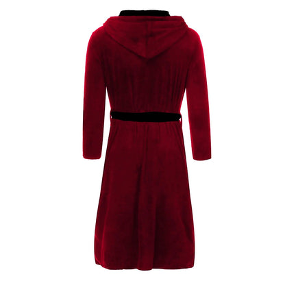 Plush Shower Bathrobe Men Winter Long-Sleeved Clothes