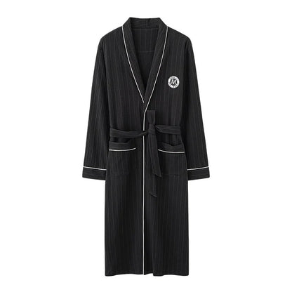 Men's Autumn Full Cotton Robes Big Yards