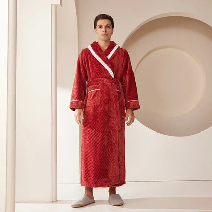 Men's Long Robe Home Clothing Sleepwear Loose Nightwear