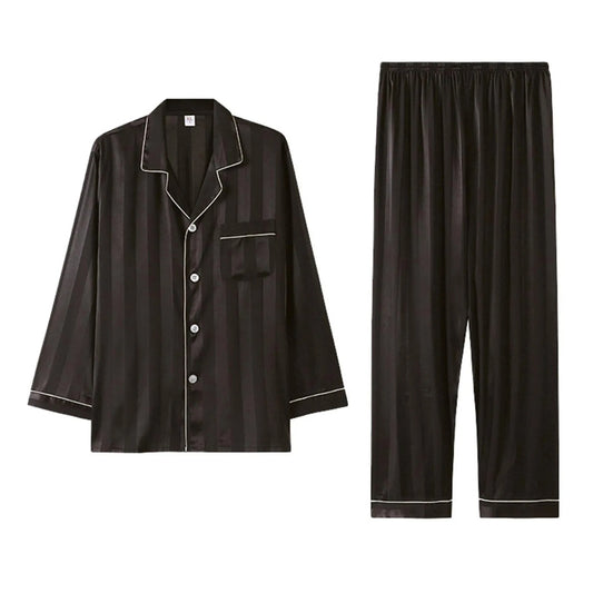 Men's Pajamas Sets Long Sleeve Thin Simple Home Wear Set