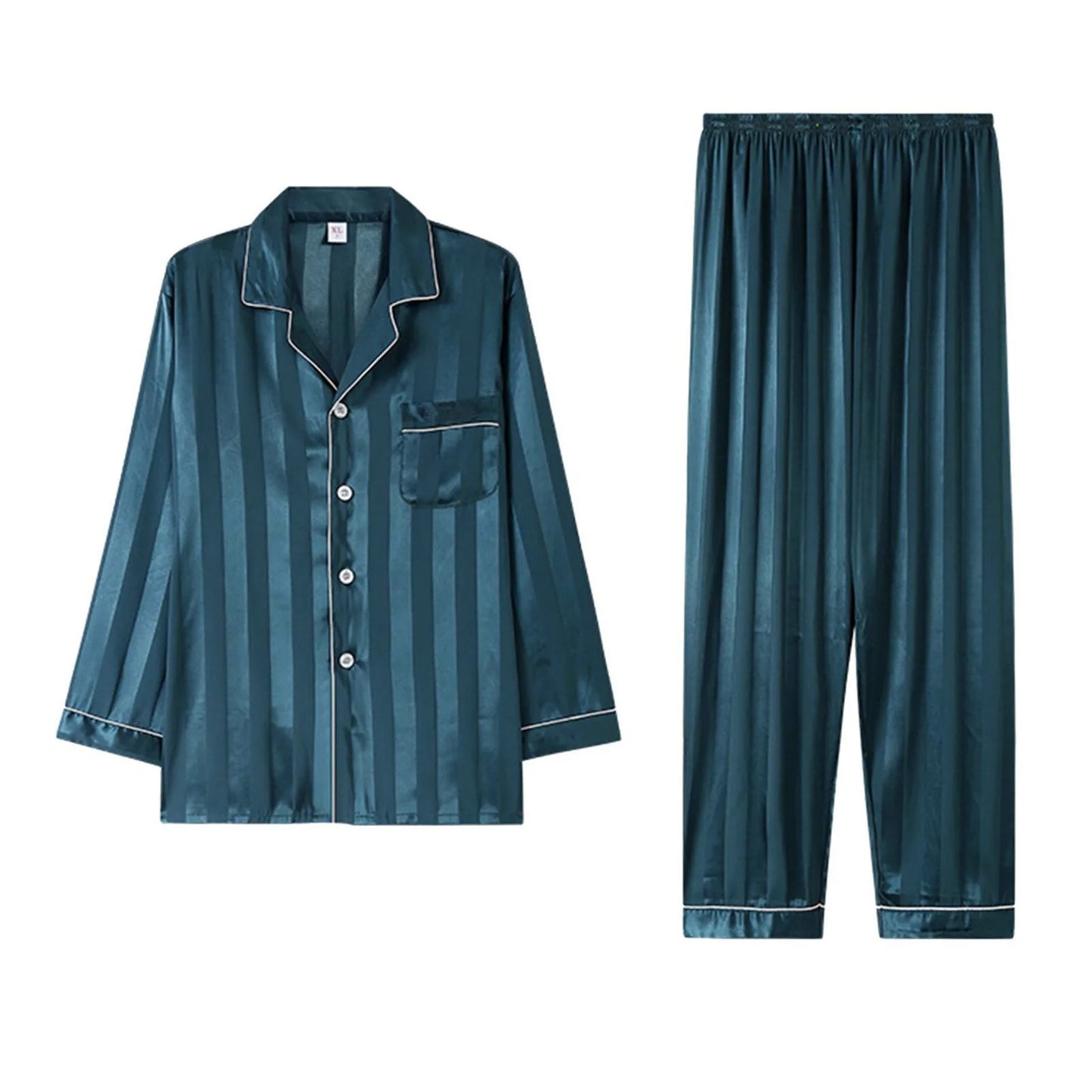 Men's Pajamas Sets Long Sleeve Thin Simple Home Wear Set