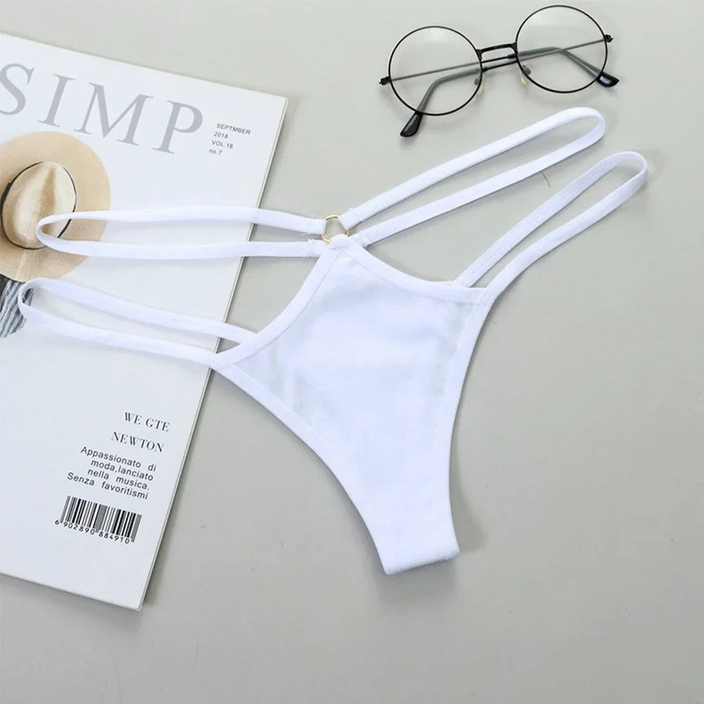 Female Hollow Low Rise Women Sexy Lingerie Sexy Thong Cotton G-String Strap Panties