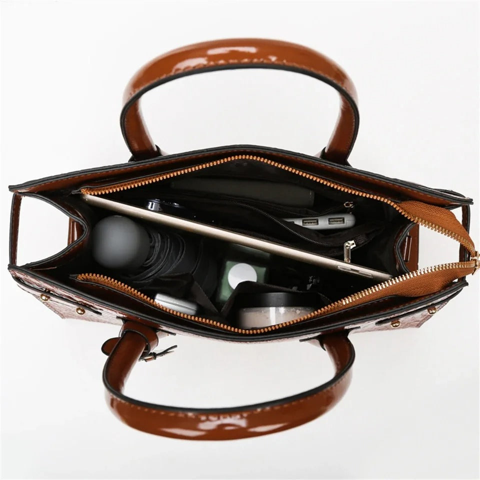 Pantent Leather Women Messenger Bags Crocodile Female Crossbody Shoulder Hand bags For Women