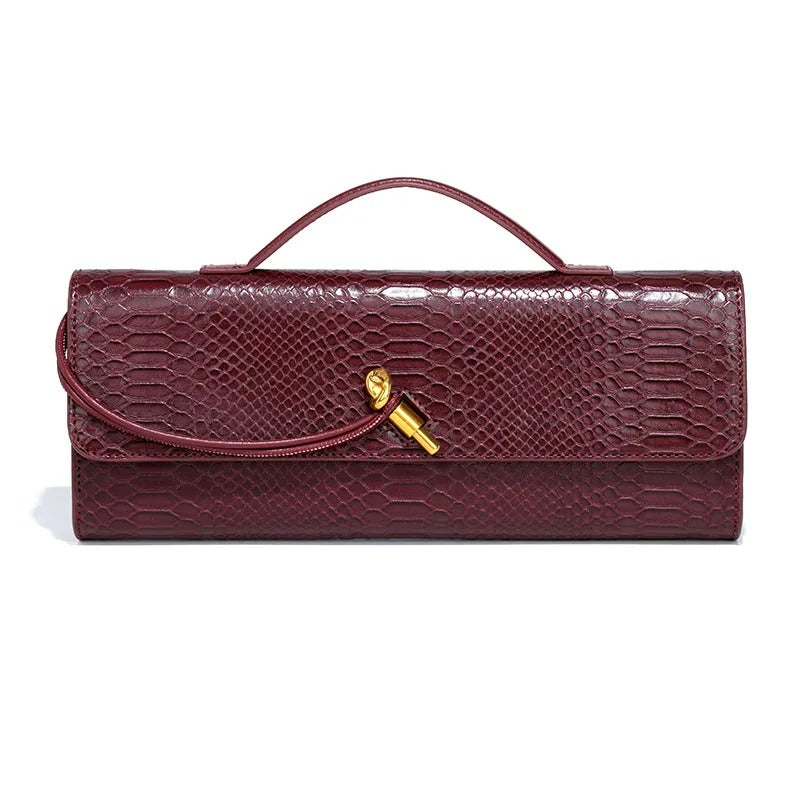 Luxury Design Top-Handle Bag For Women Evening Handbag Long Purse, Crocodile Pattern Crossbody Shoulder Bags Fashionable Outfits