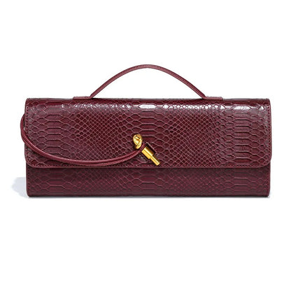 Luxury Design Top-Handle Bag For Women Evening Handbag Long Purse, Crocodile Pattern Crossbody Shoulder Bags Fashionable Outfits