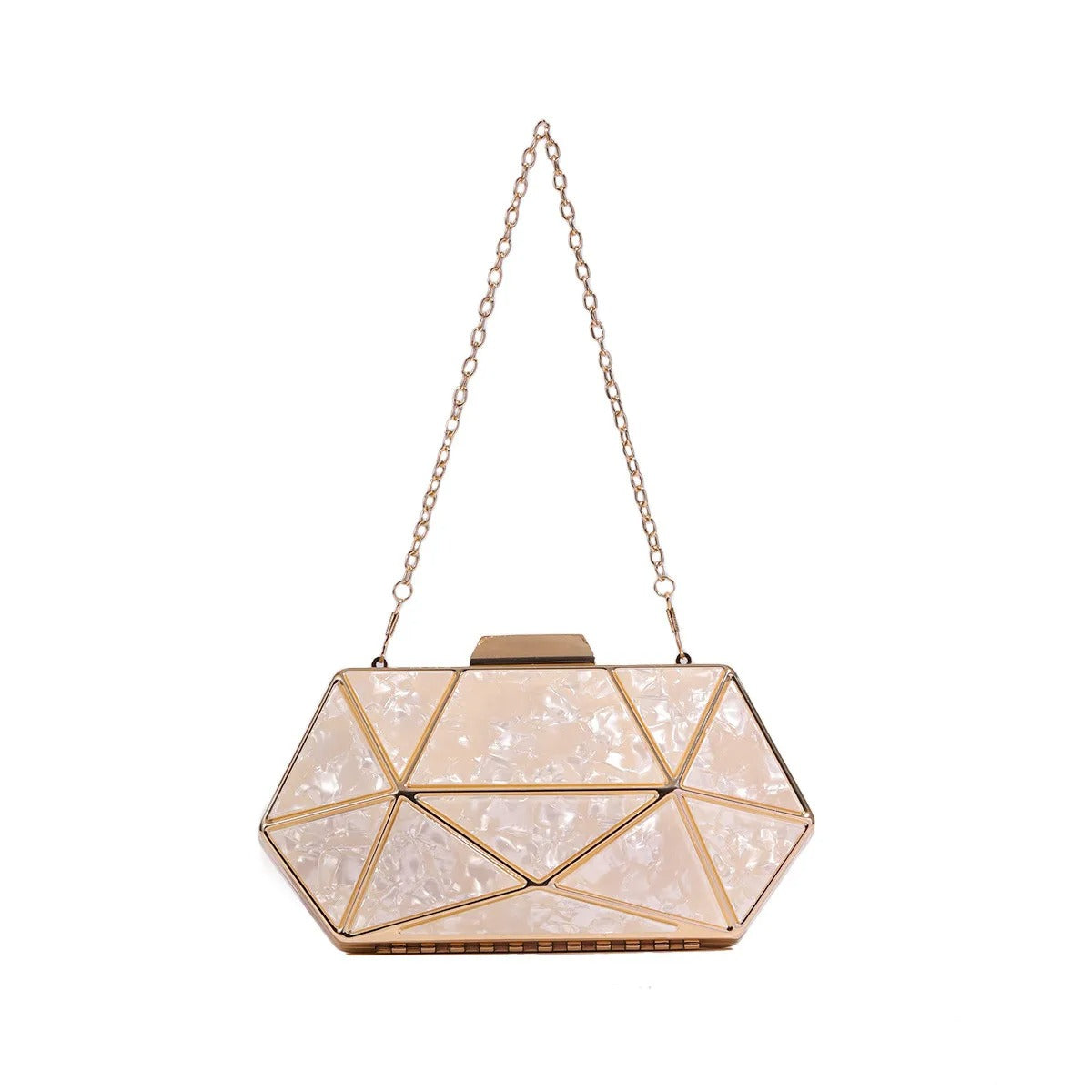 New Acrylic Metal Diamond Evening Bag For Women Chain Shoulder Crossbody Bag Luxury Designer Handbag Party Clutch Dinner Bags